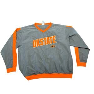 OSU Oklahoma State University Gray and Orange Men’s Large Windshirt by Knights